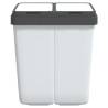 Dual Bin White 2x25 L - Ideal for Waste Separation