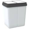 Dual Bin White 2x25 L - Ideal for Waste Separation