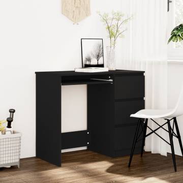 Elegant Black Desk 90x45 cm - Engineered Wood | HipoMarket