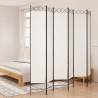 6-Panel Room Divider White 240x220 cm Fabric Colour white Size 240 x 220 cm Number of 1 Number_of_Panels 6 