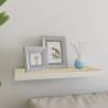 Floating Wall Shelf Oak and White 60x23.5x3.8 cm MDF Colour oak and white Size 60 x 23.5 x 3.8 cm Quantity in Package 1 Number of Pieces 