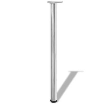 Height Adjustable Table Legs - Chrome 870 mm | Hipo Market