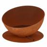 Esschert Design Rust Fire Bowl on Disc | Stylish Garden Fire Pit