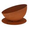 Esschert Design Rust Fire Bowl on Disc | Stylish Garden Fire Pit