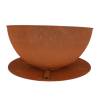 Esschert Design Rust Fire Bowl on Disc | Stylish Garden Fire Pit