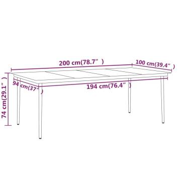 7 Piece Garden Dining Set Grey for Outdoor Dining | HipoMarket