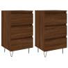 Bedside Cabinets 2 pcs Brown Oak - Elegant Storage Solution