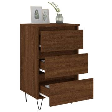 Bedside Cabinets 2 pcs Brown Oak - Elegant Storage Solution