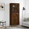 Highboard Brown Oak 69.5x34x180 cm Engineered Wood Colour brown oak Quantity in Package 1 Model 2 wood doors 