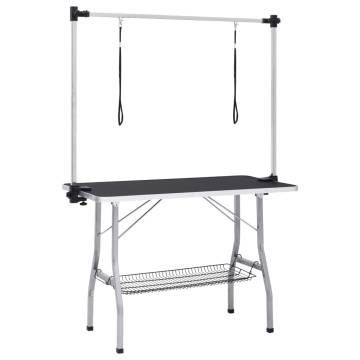 Adjustable Dog Grooming Table with Loops & Basket - HipoMarket