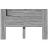 Stylish LED Headboard Cabinet in Grey Sonoma - 160x16.5 cm