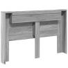 Stylish LED Headboard Cabinet in Grey Sonoma - 160x16.5 cm