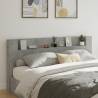 Headboard Cabinet with LED Concrete Grey 220x16.5x103.5 cm Colour concrete grey Size 220 x 16.5 x 103.5 cm Quantity in Package 1 