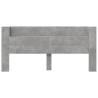 Modern Headboard Cabinet with LED - Concrete Grey 220x16.5 cm