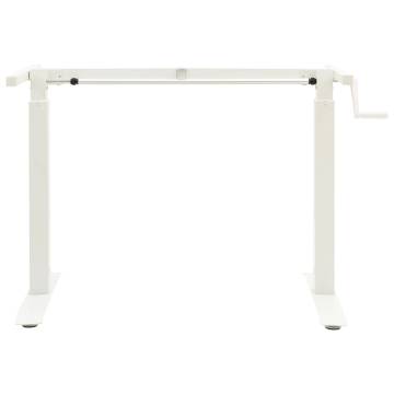 Manual Height Adjustable Standing Desk Frame - Hand Crank White