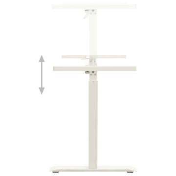 Manual Height Adjustable Standing Desk Frame - Hand Crank White