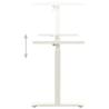 Manual Height Adjustable Standing Desk Frame - Hand Crank White