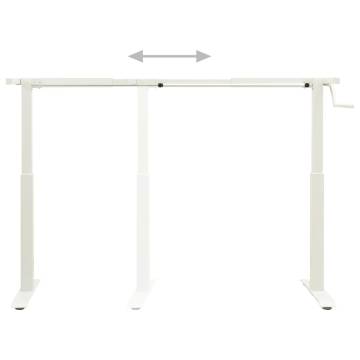 Manual Height Adjustable Standing Desk Frame - Hand Crank White