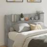 Headboard Cabinet with LED Concrete Grey 160x16.5x103.5 cm Colour concrete grey Size 160 x 16.5 x 103.5 cm Quantity in Package 1 