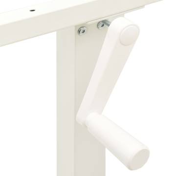 Manual Height Adjustable Standing Desk Frame - Hand Crank White