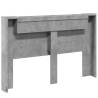 Headboard Cabinet with LED - Concrete Grey 160x16.5 cm