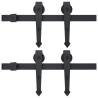 Sliding Door Hardware Kits - 2 pcs 200 cm Steel Black | HipoMarket