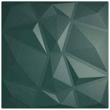 24 Green XPS Wall Panels 50x50 cm | Diamond Design - HipoMarket