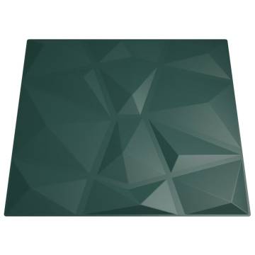 24 Green XPS Wall Panels 50x50 cm | Diamond Design - HipoMarket