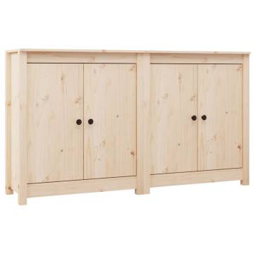 Stylish Sideboards - 2 pcs Solid Pine Wood | Hipomarket UK