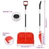 Snow Shovel Red 136 cm Aluminium | Easy Snow Removal