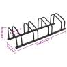 Durable Black Steel Bike Rack for 4 Bikes | HipoMarket