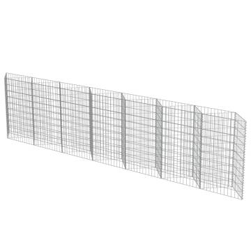 Gabion Wall Galvanised Steel 450x30x100 cm - Durable & Stylish