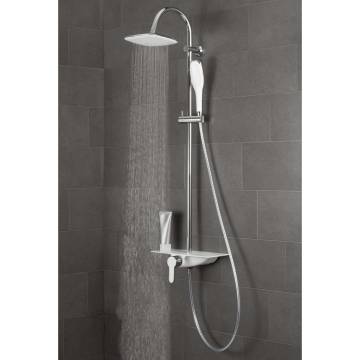 SCHÜTTE Overhead Shower Set - Chrome White | Quality Bathing