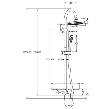 SCHÜTTE Overhead Shower Set - Chrome White | Quality Bathing