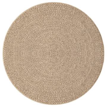 Durable Jute Look Rug 120 cm for Indoor & Outdoor Use