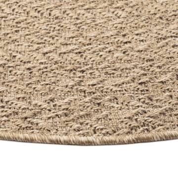 Durable Jute Look Rug 120 cm for Indoor & Outdoor Use