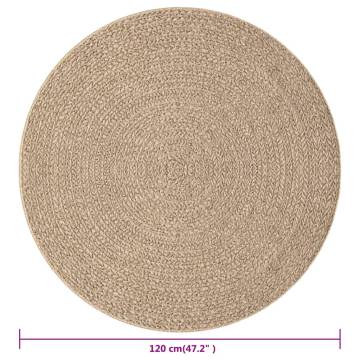 Durable Jute Look Rug 120 cm for Indoor & Outdoor Use