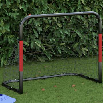 Soccer Goal with Net - Red & Black Steel 90x48x71 cm