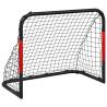 Soccer Goal with Net - Red & Black Steel 90x48x71 cm