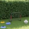 Soccer Goal with Net - Red & Black Steel 90x48x71 cm