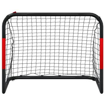 Soccer Goal with Net - Red & Black Steel 90x48x71 cm