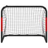 Soccer Goal with Net - Red & Black Steel 90x48x71 cm