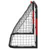 Soccer Goal with Net - Red & Black Steel 90x48x71 cm