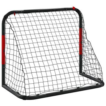 Soccer Goal with Net - Red & Black Steel 90x48x71 cm