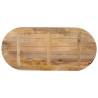 Oval Solid Wood Mango Table Top 100x50x3.8 cm | Hipomarket UK