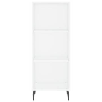 Stylish Highboard White 34.5x34x180 cm - Durable Engineered Wood