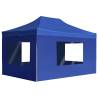 Professional Folding Party Tent with Walls Aluminium 4.5x3 m Blue Colour blue Size 4.5 x 3 m Quantity in Package 1 