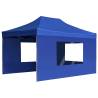 Professional Folding Party Tent with Walls - 4.5x3 m Blue