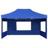 Professional Folding Party Tent with Walls - 4.5x3 m Blue