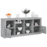 Sideboard with LED Lights Concrete Grey 163x37x67 cm Colour concrete grey Quantity in Package 1 